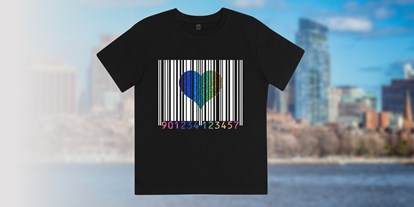 Händler - Wertschöpfung in Österreich: Teilproduktion - Hintersee (Hintersee) - Kinder-T-Shirt im Familylook "LoveCode" - mr2 familylook