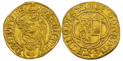 Händler - digitale Lieferung: Telefongespräch - Unterdorf - Goldgulden aus dem Jahr 1500 von Leonhard von Keutschach, Salzburg - Halbedel Münzen & Medaillen GmbH.