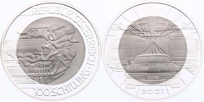 Händler - Zahlungsmöglichkeiten: auf Rechnung - Grub (Perwang am Grabensee) - Österreich 100 Schilling 2001 - Halbedel Münzen & Medaillen GmbH.
