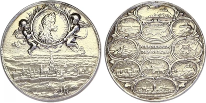 Händler - digitale Lieferung: Telefongespräch - Taxach - Medaille Römisch Deutsches Reich Habsburg von 1668 - Halbedel Münzen & Medaillen GmbH.