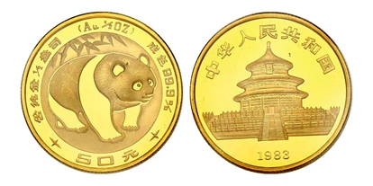 Händler - Zahlungsmöglichkeiten: auf Rechnung - Grub (Perwang am Grabensee) - Chinesische Goldmünzen 50 Yuan Pandabär - Halbedel Münzen & Medaillen GmbH.