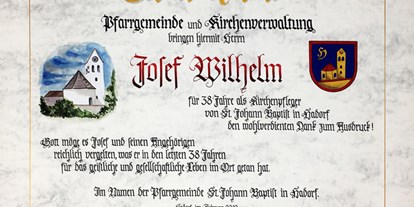 Händler - Art der erstellten Produkte: Deko-Artikel - Vorarlberg - Heraldik Atelier Werkstätte für Kalligraphie und Heraldik