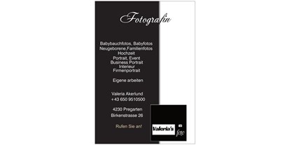 Händler - Unternehmens-Kategorie: Einzelhandel - Bezirk Freistadt - Fotografin, Hochzeitsfotografin Valeria Akerlund 