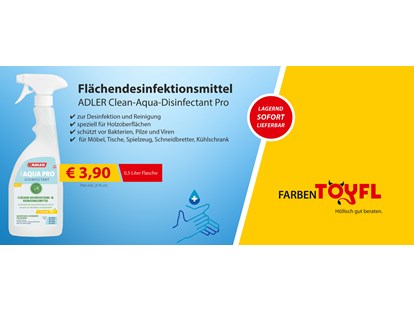 Händler - bevorzugter Kontakt: per Telefon - PLZ 8044 (Österreich) - Unser Desinfektionsmittel - FarbenToyfl
