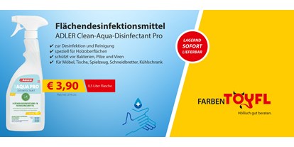 Händler - bevorzugter Kontakt: per Telefon - Unser Desinfektionsmittel - FarbenToyfl