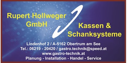 Händler - Produkt-Kategorie: Computer und Telekommunikation - Bergham (Palting) - Kassen & Schanksysteme - Rupert Hollweger GmbH - Kassen & Schanksysteme