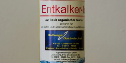 Händler - 100 % steuerpflichtig in Österreich - Steinwag - Entkalker - Rupert Hollweger GmbH - Kassen & Schanksysteme
