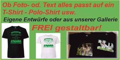 Händler - Zahlungsmöglichkeiten: PayPal - Österreich - Fertige Motiv Polo- od. T-Shirt oder alles was Sie selbst mit eigenen Texten, Fotos und Grafiken darauf haben möchten. Einfach selbst gestalten!  - DieWerbemacher Kreativwelt