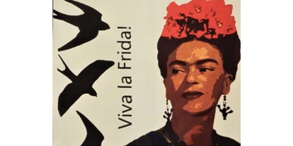 Händler - Produkt-Kategorie: Kleidung und Textil - Engelsheim - Die kultige Polsterhülle "Viva la Frida" ist lichtecht und bleicht daher auch auf Ihrer Terasse nicht aus. Um € 25,00/Stk. versandkostenfrei erhätlich. - www.melora.at - Schmuck und Mode am See