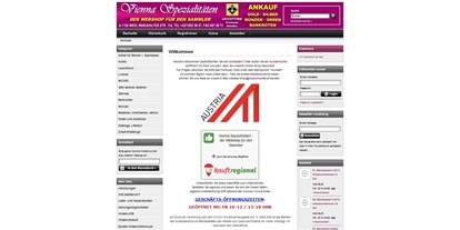 Händler - bevorzugter Kontakt: Online-Shop - PLZ 1190 (Österreich) - Webshop mit SSL Verschlüsselung - https://www.muenzhandel.at - Vienna Spezialitäten - der Webshop für den Sammler