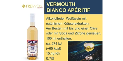 Händler - Unternehmens-Kategorie: Versandhandel - PLZ 9062 (Österreich) - Unser alkoholfreier Vermouth Bianco - Alkoholfreier Weingenuss - Bernhard Huber