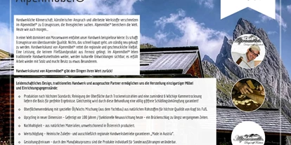 Händler - Zahlungsmöglichkeiten: Bar - Stallbach (Kasten bei Böheimkirchen) - Alpenmöbel® - Design trifft Geschichte