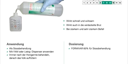 Händler - Haus und Garten: Tierbedarf - PLZ 6263 (Österreich) - Formivar Ameisensäure 85% ad us. vet. Lösung 1.000ml von Andermatt BioVet