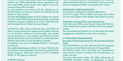 Händler - Steuersatz: Umsatzsteuerfrei aufgrund der Kleinunternehmerregelung - PLZ 6313 (Österreich) - Thymovar gegen Varroa 10 Plättchen von Andermatt BioVet