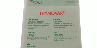 Händler - Haus und Garten: Tierbedarf - Österreich - Thymovar gegen Varroa 10 Plättchen von Andermatt BioVet