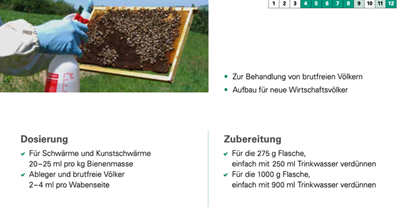 Händler - Haus und Garten: Tierbedarf - Bezirk Kufstein - Oxuvar 5,7% Oxalsäurekonzentrat 275g Sprühbehandlung gegen Varroa von Andermatt BioVet