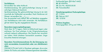 Händler - Haus und Garten: Tierbedarf - Bezirk Kufstein - Oxuvar 5,7% Oxalsäurekonzentrat 1.000g Sprühbehandlung gegen Varroa von Andermatt BioVet