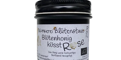Händler - Bio-Zertifiziert - PLZ 6372 (Österreich) - Bio Blütenhonig trifft ROSE "Black Edition" 240g von Bio-Imkerei Blütenstaub