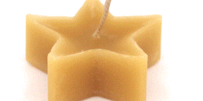 Händler - Bio-Zertifiziert - Teelicht Stern Bienenwachs von Bio-Imkerei Blütenstaub