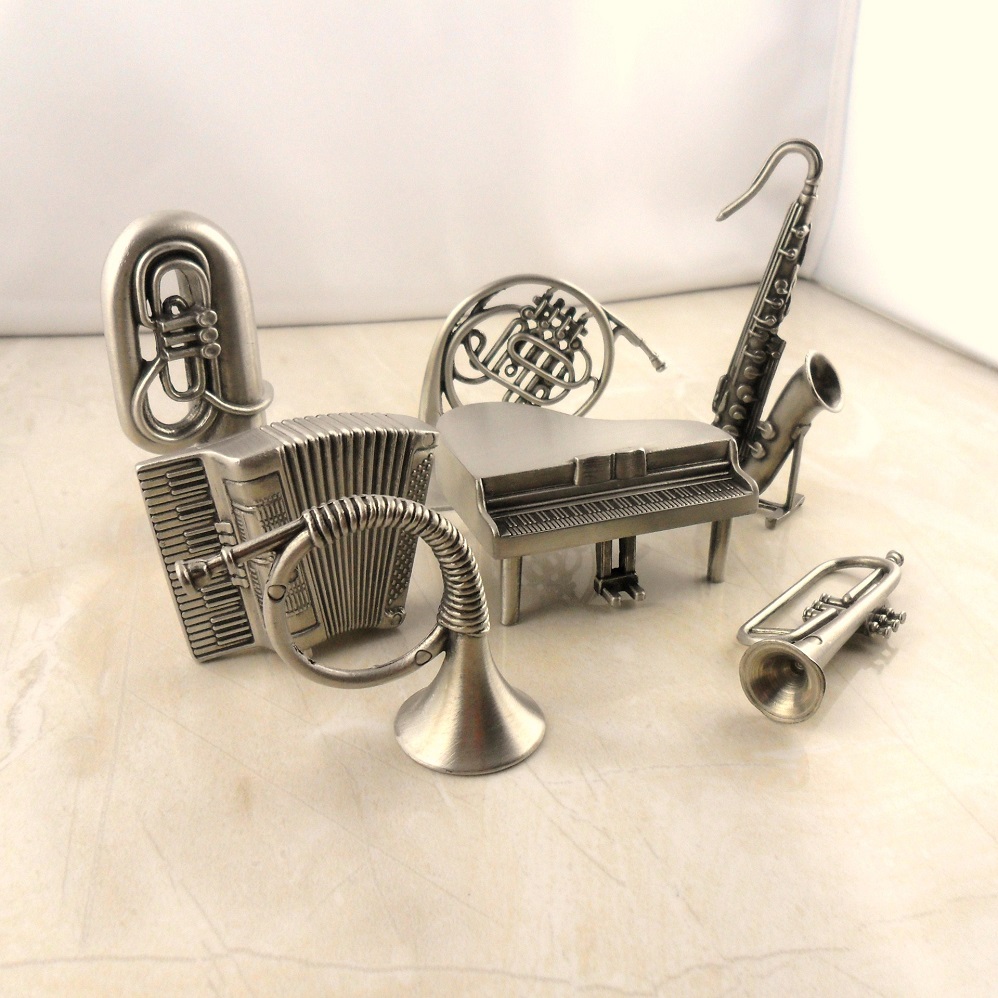Händler - Miniatur Musikinstrumente aus Zinn - Miniatur Musikinstrumente – 6 Modelle