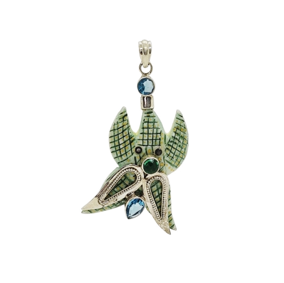 Händler - Grüner Seestern Anhänger “Carved Bone” - Grüner Seestern Anhänger “Carved Bone”