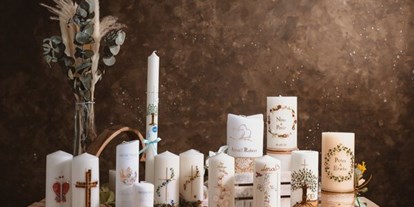 Händler - überwiegend selbstgemachte Produkte - Maria Rojach - Hochzeitskerzen, Taufkerzen, Gedenkkerzen - Candles - Taferner