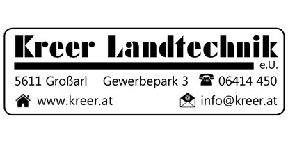 Händler - Mindestbestellwert für Lieferung - Anger (Bad Hofgastein) - Kreer Landtechnik e.U.