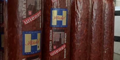 Händler - überwiegend selbstgemachte Produkte - Langenberg (Neulengbach) - Unsere Wienerwurst - Fleischerei Höchtl