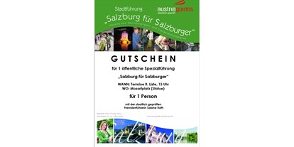 Händler - Gutscheinkauf möglich - PLZ 5165 (Österreich) - Salzburg Stadtführungen