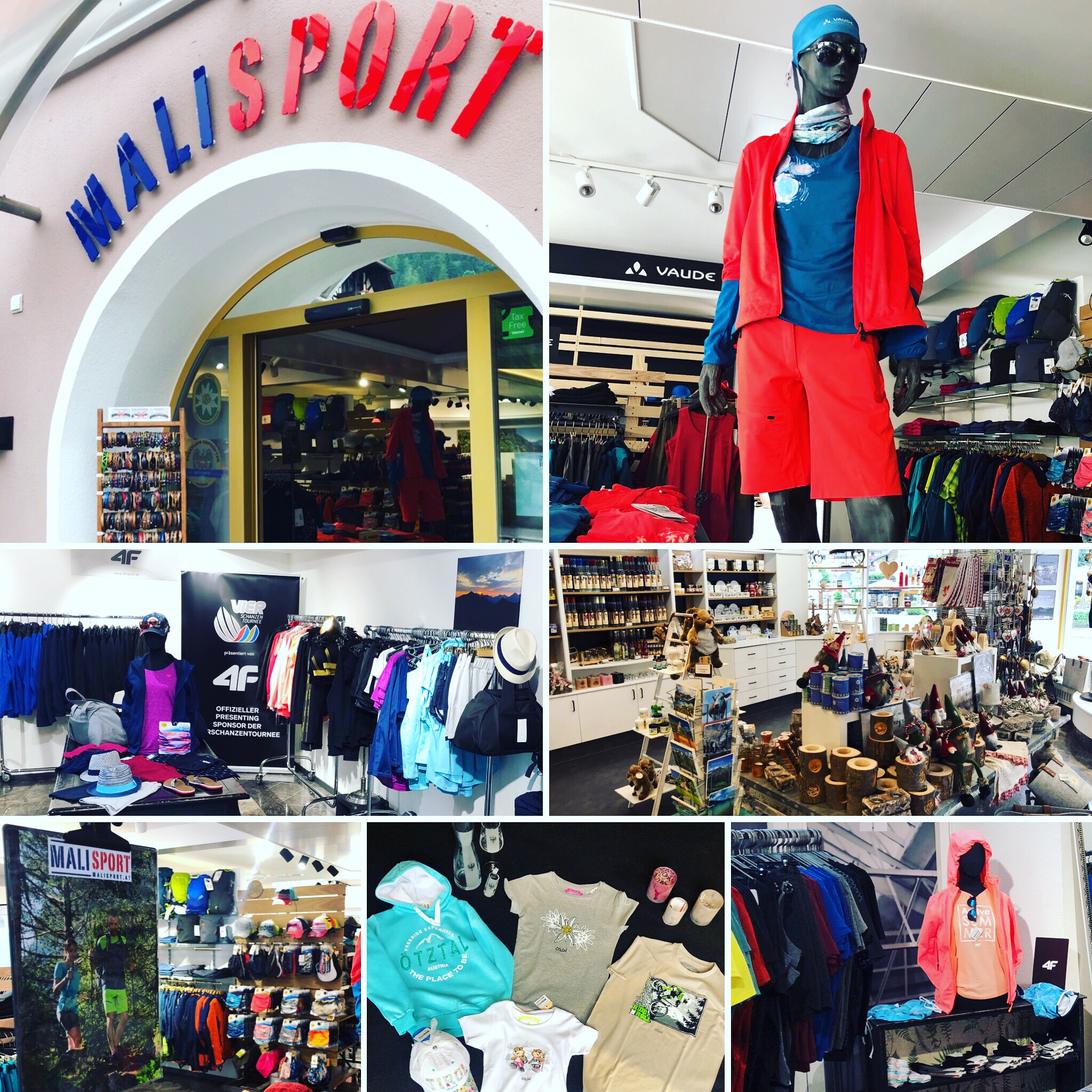 Unternehmen - MALISPORT OETZ
Dein Fachgeschäft mit großer Auswahl von Under Armour, 4F, Vaude, Devold, Dare 2b, Aku Shoes, Trezeta,  Regatta, Edelried, 2117, Avomarks, u.v.m – Sport- & Freizeitmode, sowie deine Anlaufstelle für Accessoires von Gamswild, Buff, Leki, Edelried, Alpina, EPM, u.v.m. wie Brillen, Handschuhe, Klettersteigsets,…

In unserem „Alpenladele“ in jedem MALISPORT findest Du Souvenirs, Geschenke, Mitbringsel, Zirbenprodukte & Spezialitäten aus dem Ötztal.

“FIRST CLASS SERVICE” steht bei uns an erster Stelle.

In der Wintersaison betreiben wir noch zusätzlich die Skischule MALI - Kinderskischule Oetz-Hochoetz und in der Sommersaison bieten wir Berg- & Wandertouren an, so wie sind wir der Ansprechpartner für Raftingtouren, Canyoningtouren, Biketouren und Tandemparagleiten im vorderen Oetztal. 
 
 - Malisport Oetz