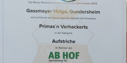 Händler - Unternehmens-Kategorie: Hofladen - Berg (Berg im Drautal) - Primasn Verhackerts - Gassmayer Helga