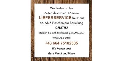 Händler - bevorzugter Kontakt: per WhatsApp - Deimledt - Vinothek Vinofox