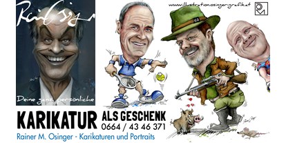 Händler - Klagenfurt Klagenfurt - Karikaturen, Portäts, Porträtgemälde, Auftragsmalerei, Bildstellerei, Osinger - Studio OSINGER rmo-grafik