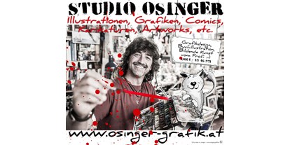 Händler - PLZ 9061 (Österreich) - Rainer M. Osinger - Geschäftsführer und Artdirector von rmo-grafik, Grafikdesigner, Illustrator, Karikaturist, Werbetexter, Kinderbuchautor, Comiczeichner, Auftragsmaler, Porträtmaler; - Studio OSINGER rmo-grafik