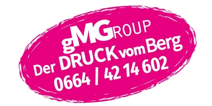 Händler - bevorzugter Kontakt: per WhatsApp - Österreich - Firmenlogo - gMGroup – Der DRUCK vom Berg