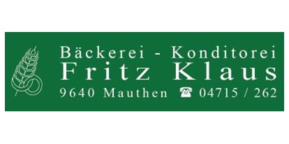 Händler - bevorzugter Kontakt: per E-Mail (Anfrage) - Weißbriach - Bäckerei-Konditorei Fritz Klaus GmbH