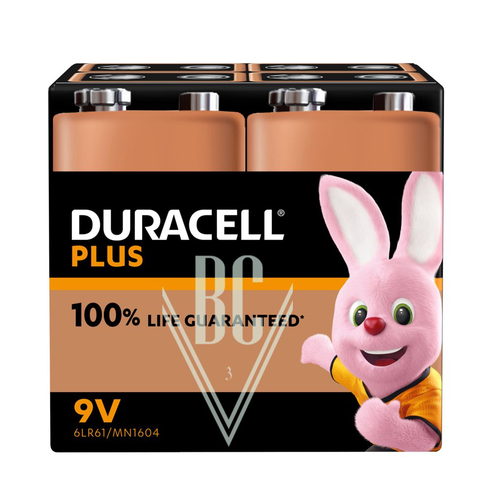 Händler - Duracell Plus Batterie 9V E-Block 6LR61 MN1604, 4er Pack - Duracell Plus Batterie 9V E-Block 6LR61 MN1604, 4er Pack