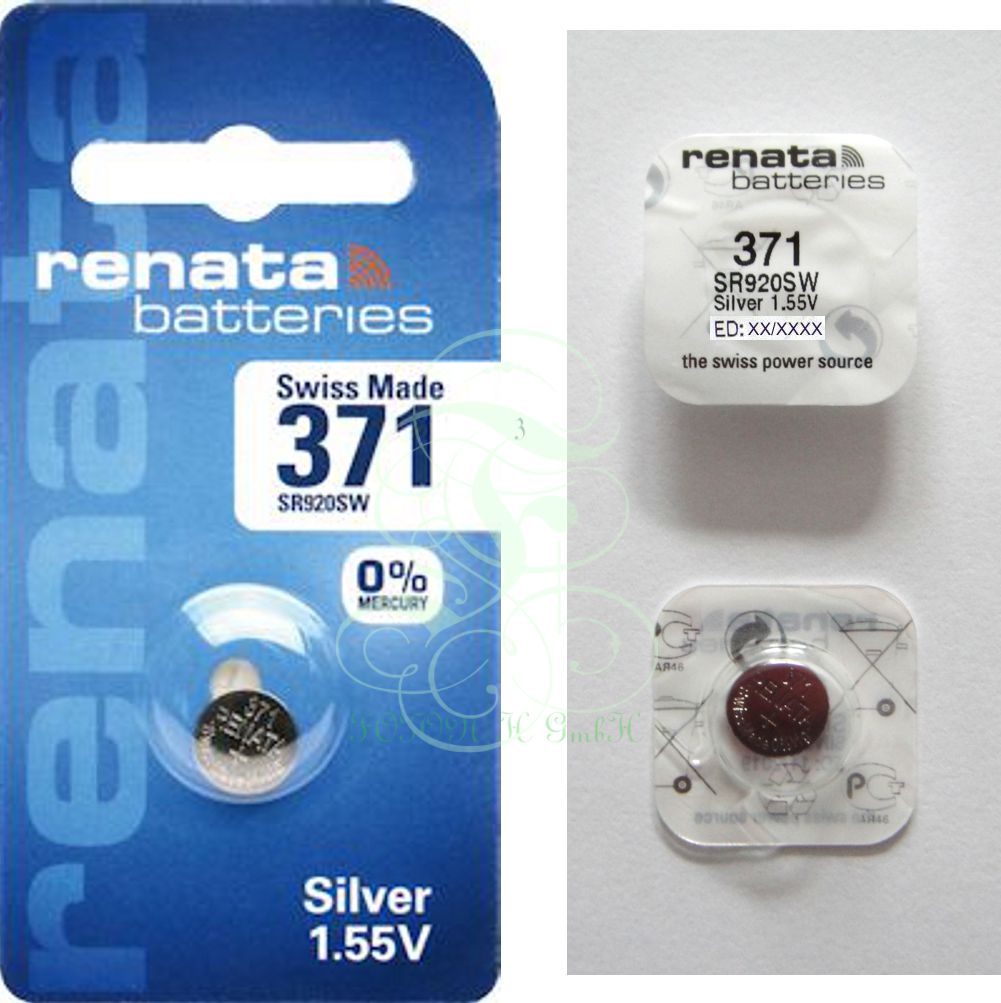 Händler - Renata Uhrenbatterie 371 SR69SW SR920SW SG6 LR69, 1er Pack - Renata Uhrenbatterie 371 SR69SW SR920SW SG6 LR69, 1er Pack