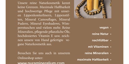 Händler - Mindestbestellwert für Lieferung - PLZ 5113 (Österreich) - pura mineralium Naturkosmetik 