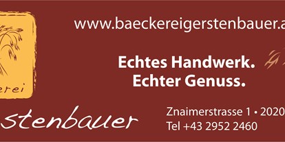 Händler - 100 % steuerpflichtig in Österreich - PLZ 2052 (Österreich) - Logo - Bäckerei Gerstenbauer