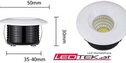 Händler - Lieferservice - Gauning - 3W LED Einbauleuchte MiNi COB - Ledtek.at