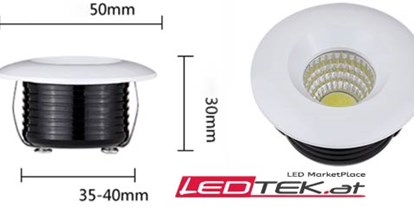 Händler - Produkt-Kategorie: Bürobedarf - Ferschnitz - 3W LED Einbauleuchte MiNi COB - Ledtek.at