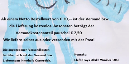 Händler - Zahlungsmöglichkeiten: Überweisung - Emberg bei Kapfenberg - ElefanToys Ulrike Winkler-Otte