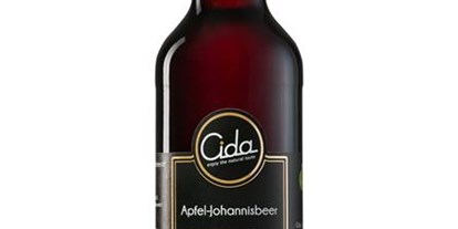 Händler - Unternehmens-Kategorie: Großhandel - Salzburg-Stadt Andräviertel - Bio-Saft gespritzt Apfel-Johannisbeere und mild mit Kohlensäure versetzt. 0,5 l oder 0,33 l Flasche mit Schraubverschluss - Cida e.U.