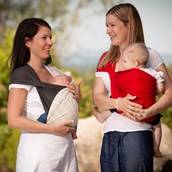 Unternehmen - Du kannst mit dem gleichen Babytuch dein Neugeborenes tragen oder das ältere Geschwisterkind. - Babytuch - das Tragetuch ohne Knoten