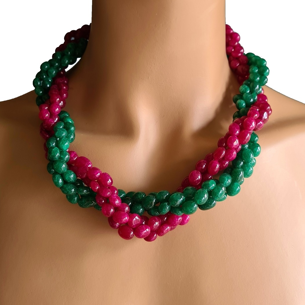 Händler - PLZ 2124 (Österreich) - Natur Rubin Smaragd Collier - JOY