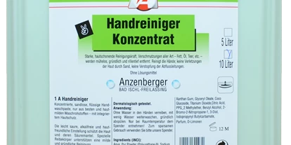 Händler - bevorzugter Kontakt: per Fax - Innerschwand - Handreiniger Konzentrat - Anzenberger Prod.- und Handels GesmbH
