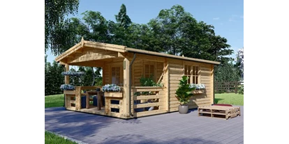 Händler - überwiegend selbstgemachte Produkte - Riedlham - Gartenhaus aus Holz SHANON (66 mm) - Premium Gartenhaus