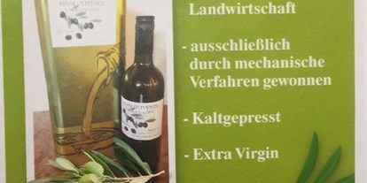 Händler - Unternehmens-Kategorie: Hofladen - Oberalm - Ölflyer - Olivenöl Maringer