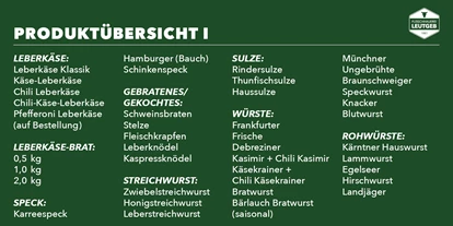 Händler - bevorzugter Kontakt: per E-Mail (Anfrage) - Obergäu - Fleischhauerei Leutgeb